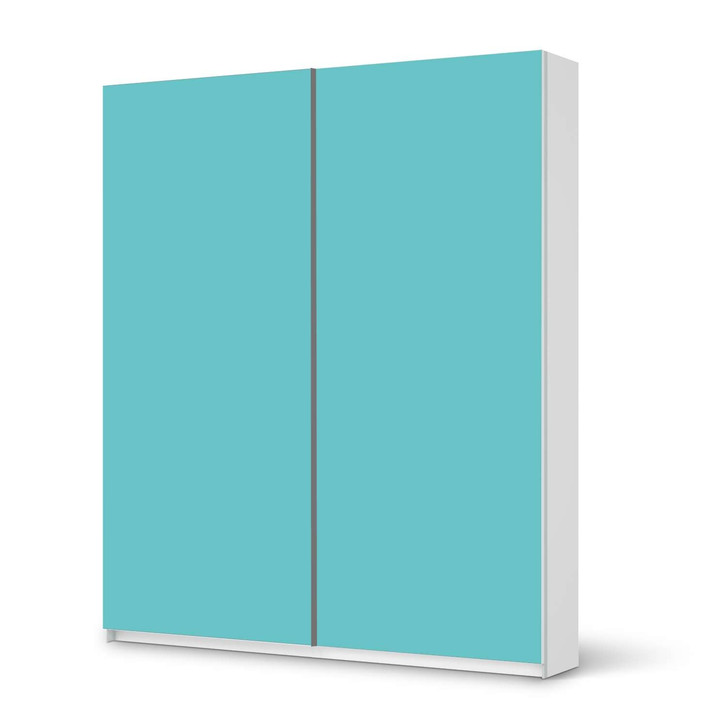 Möbelfolie IKEA Pax Schrank 236cm Höhe - Schiebetür - Türkisgrün Light - CR117028