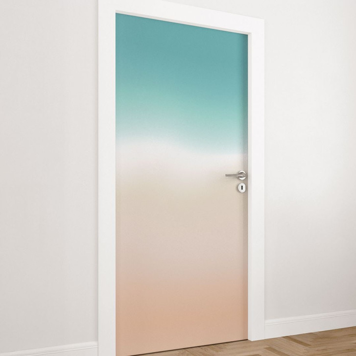 Türfolie Ombre Wellen am Strand - Selbstklebende Türdeko - WA509975