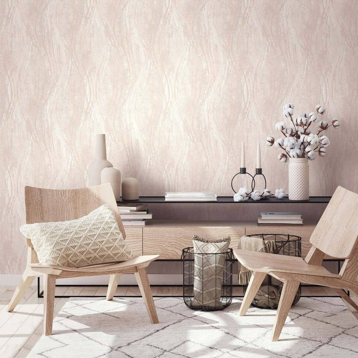 Vliestapete Beton, Wellen Grafisch Modern in Beige - WA483047
