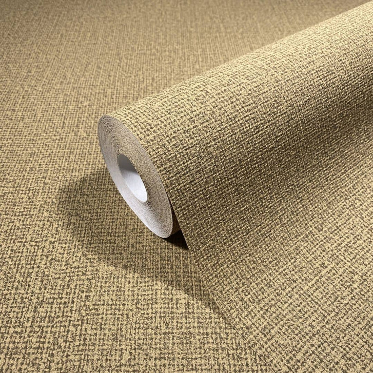 Vliestapete in textilem Uni braun Struktur - WA450464
