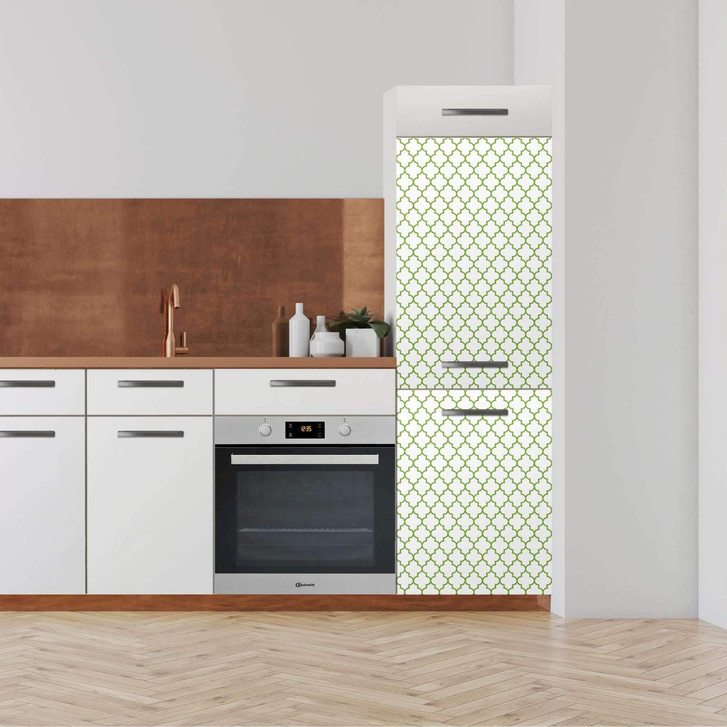 Klebefolie - Hochschrank (60x180cm) - Retro Pattern - Grün - CR110708