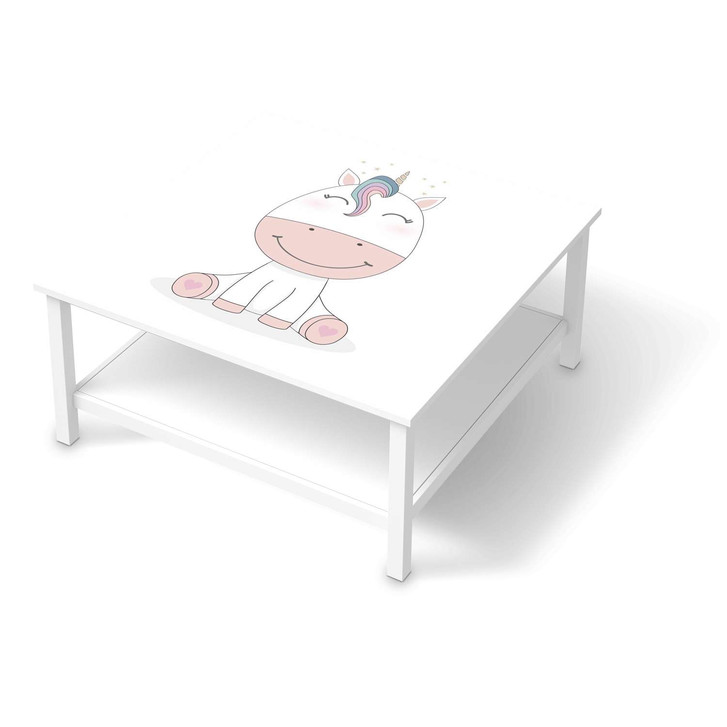 Klebefolie IKEA Hemnes Tisch 90x90cm - Baby Unicorn - CR109453
