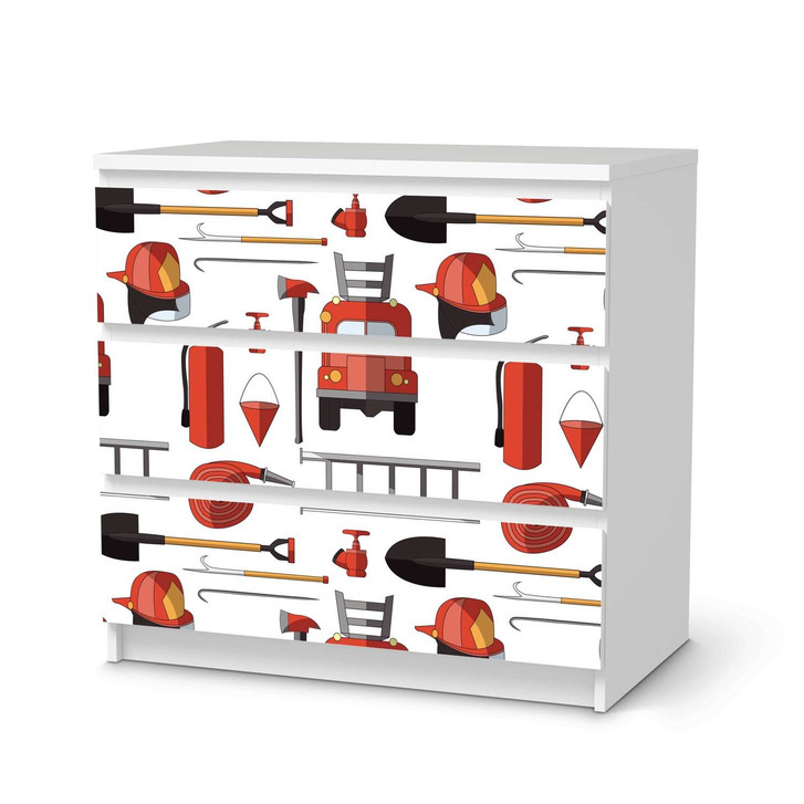 Klebefolie IKEA Malm Kommode 3 Schubladen - Firefighter - CR109775