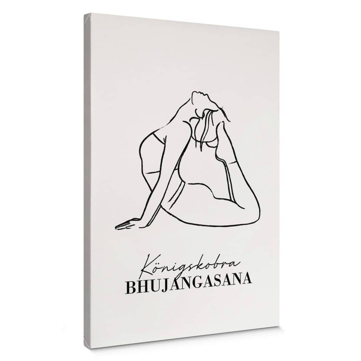 Leinwandbild Yoga - Königskobra Line Art - WA327630