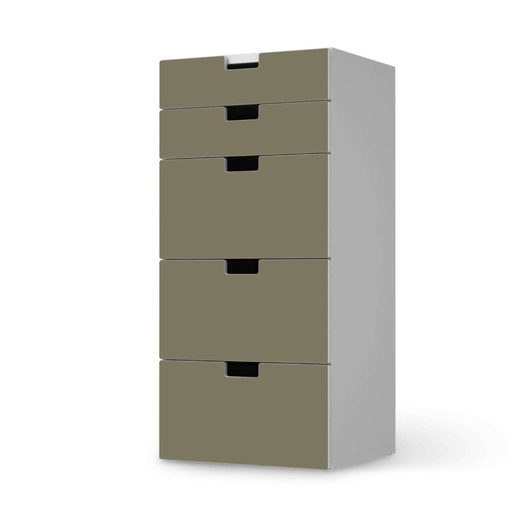 Möbel Klebefolie IKEA Stuva / Malad Kommode - 5 Schubladen - Braungrau Light - CR114067