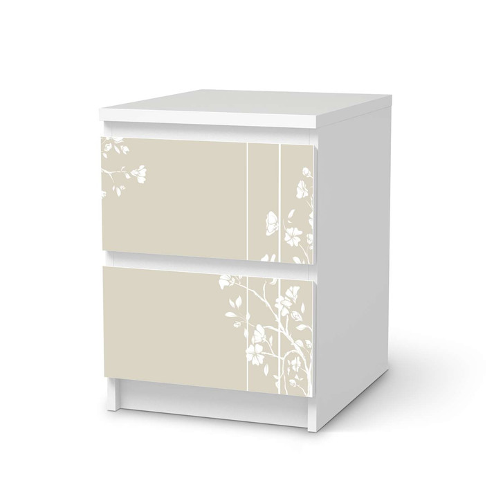 Möbelfolie IKEA Malm Kommode 2 Schubladen - Florals Plain 3 - CR116142