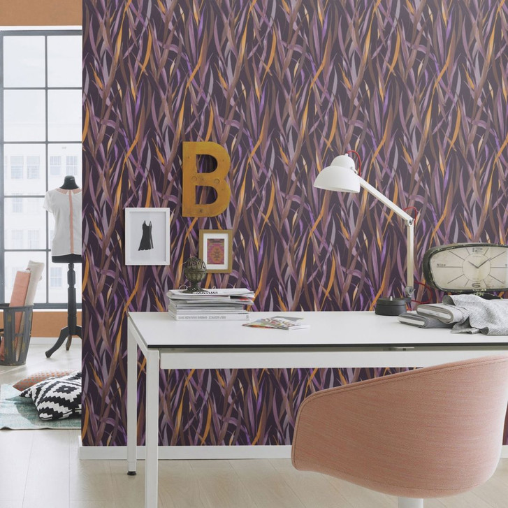 Pflanzentapete, Vliestapete Paraiso lila - WA428559