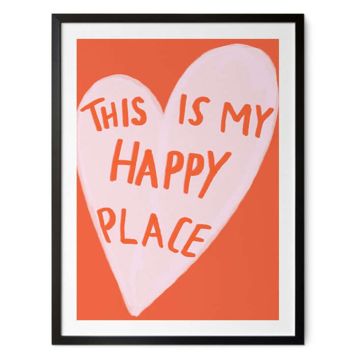 Spruch Poster This is my happy place mit Herz - Fritsch - WA436463