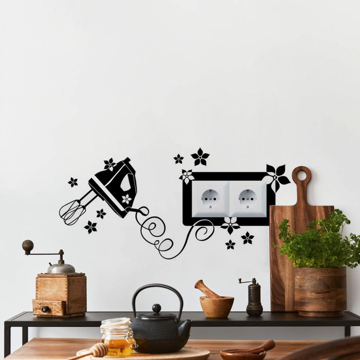 Wandtattoo Blüten Mixer waagerecht - WA206831
