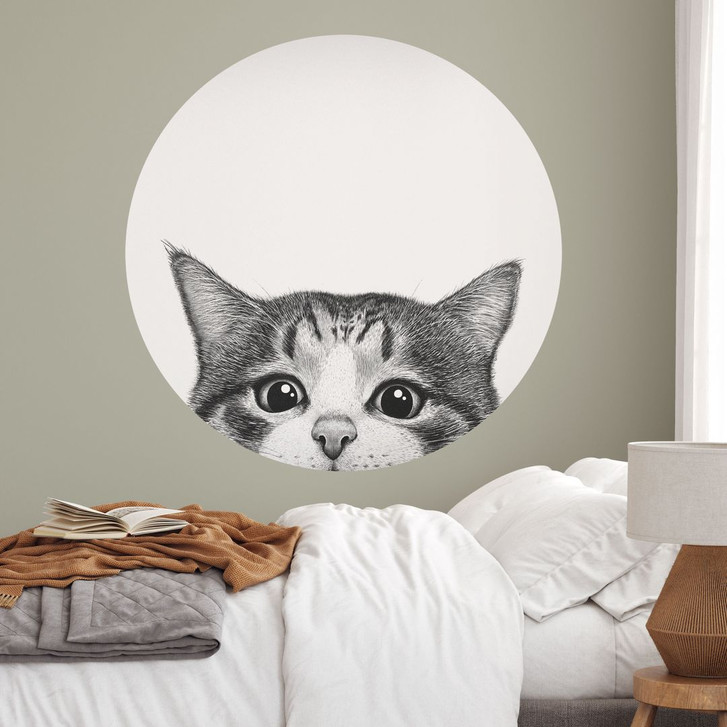 Wandtattoo Neugierige Katze - Korenkova - Rund - WA434797