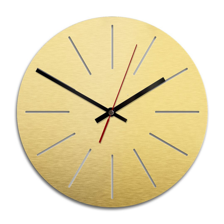 Wanduhr Alu-Dibond-Goldeffekt - Klassisch 01 - Ø 28cm - WA243300