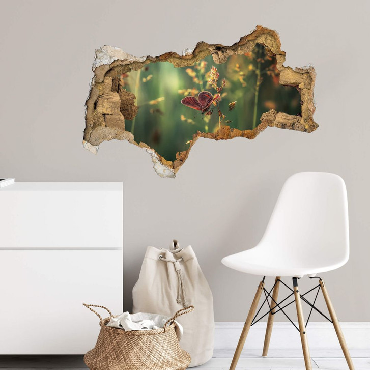 3D Wandtattoo Vinogradof - Schmetterling im Gras - WA305366