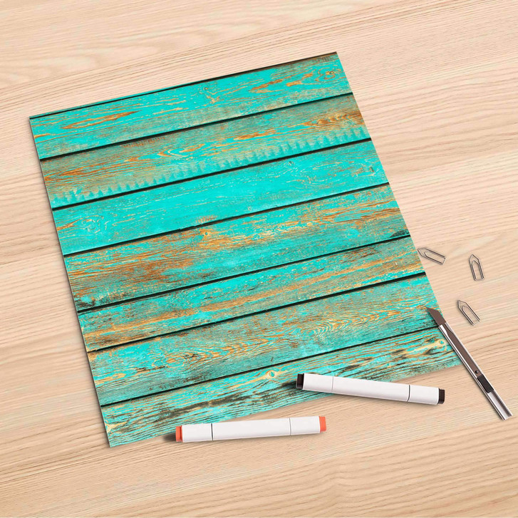 Folienbogen (30x30cm) - Wooden Aqua - CR106995