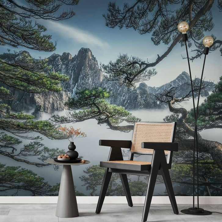 Fototapete Kiefernwald im Huang Shan Gebirge - NingYun Ye - WA434241