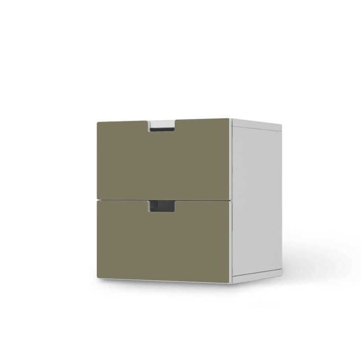 Klebefolie IKEA Stuva / Malad Kommode - 2 Schubladen - Braungrau Light - CR110285
