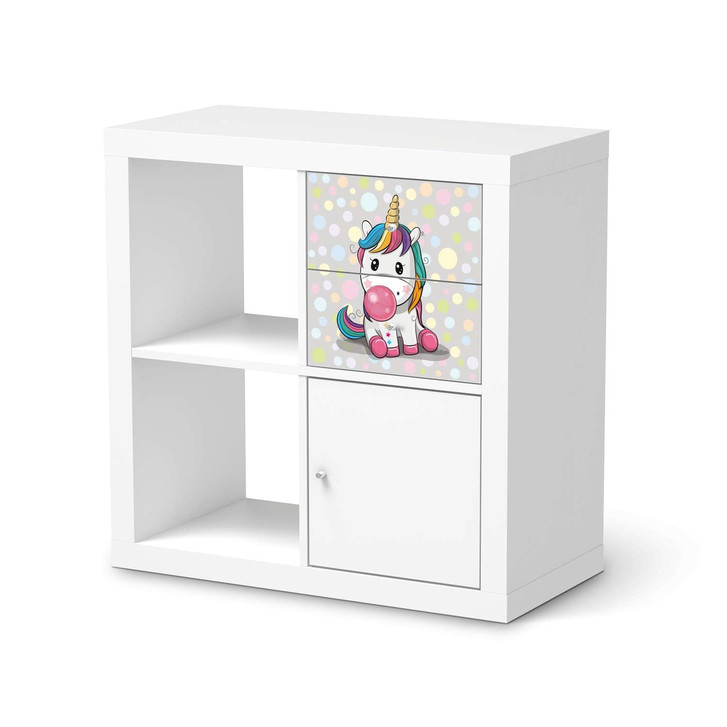 Möbelfolie IKEA IKEA Expedit Regal Schubladen - Rainbow das Einhorn - CR115130