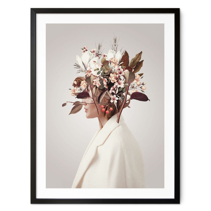 Poster Moth - Schönheit mit Blumenhut - WA406578