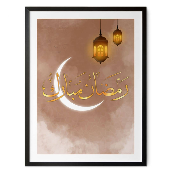 Poster Ramadan Mubarak mit Laternen - WA437359