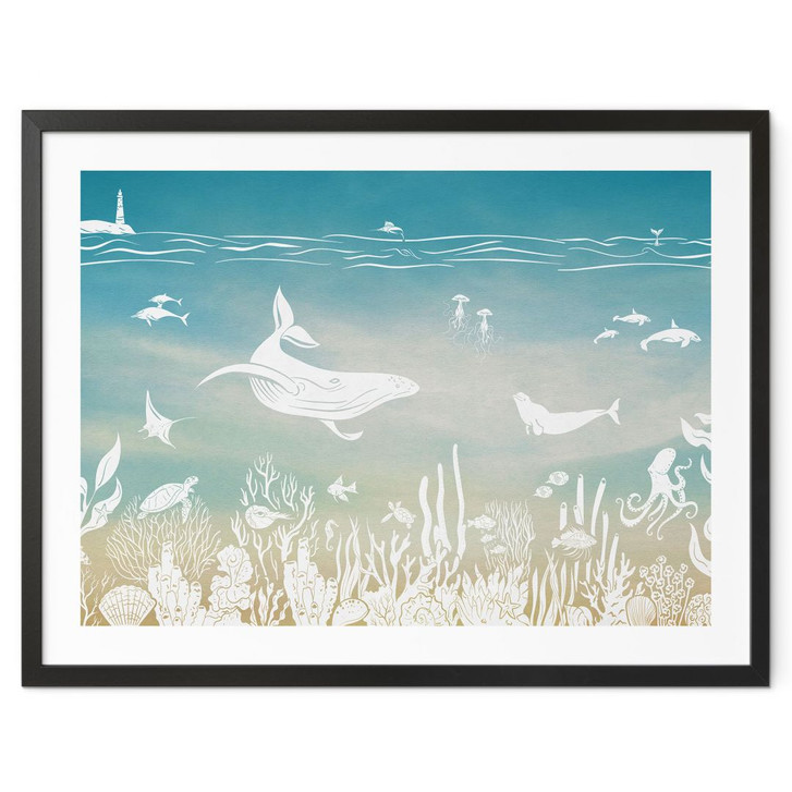 Poster Unterwasserwelt-Paradies - Ombre - Kikki Belle - WA448149
