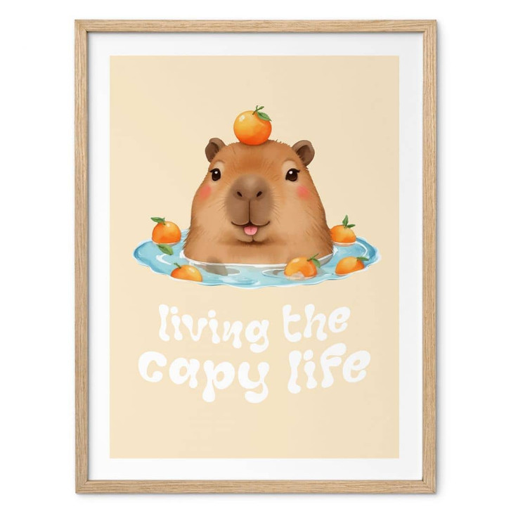 Spruch Poster Lustiges Capybara - Capy Life Spruch - WA499471