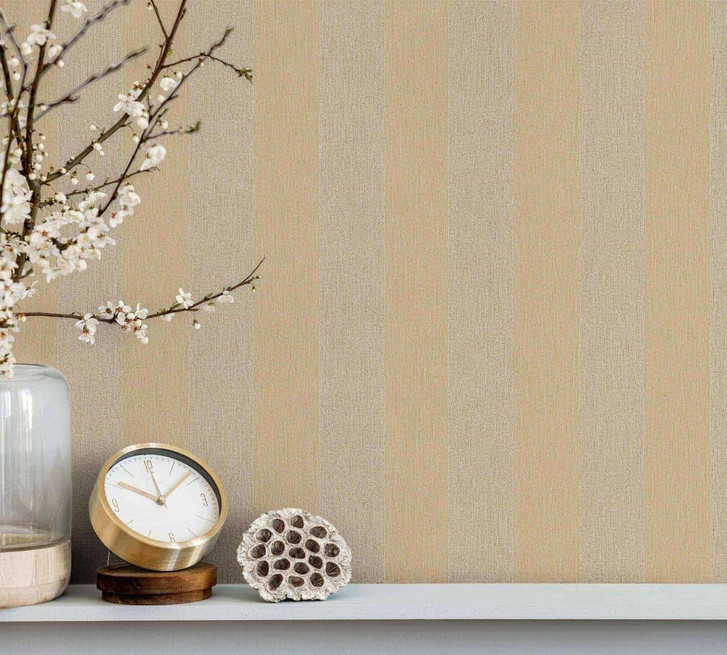 Vliestapete Blockstreifen Streifen Klassisch in Braun - WA482817