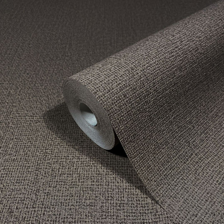 Vliestapete in textilem Uni braun Struktur - WA507987
