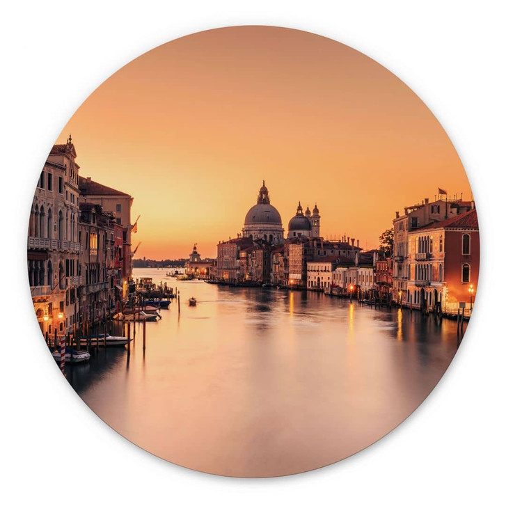 Wandbild Sonnenuntergang in Venedig - Alu-Dibond - Zhang - Rund - WA421795