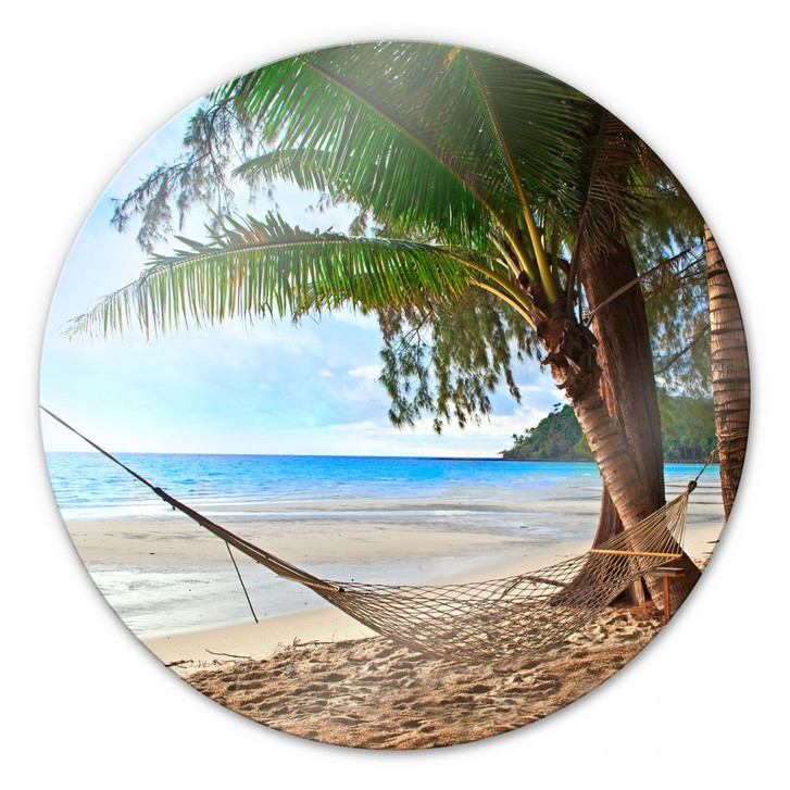 Glasbild Hängematte - rund - WA123705