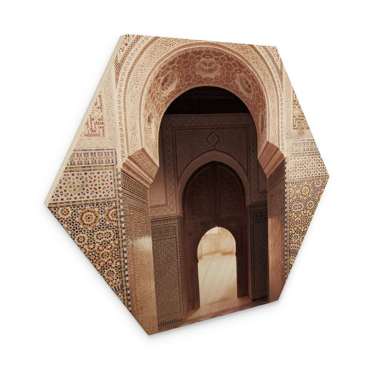 Hexagon Holzbild Orientalisches Tor mit Mosaiken - Sisi & Seb - WA471906
