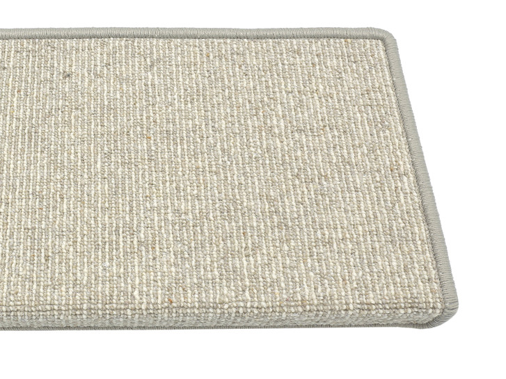 Leeds Fein Berber Stufenmatte Rechteckig Wunschmass in Hellgrau 603 - TS508890