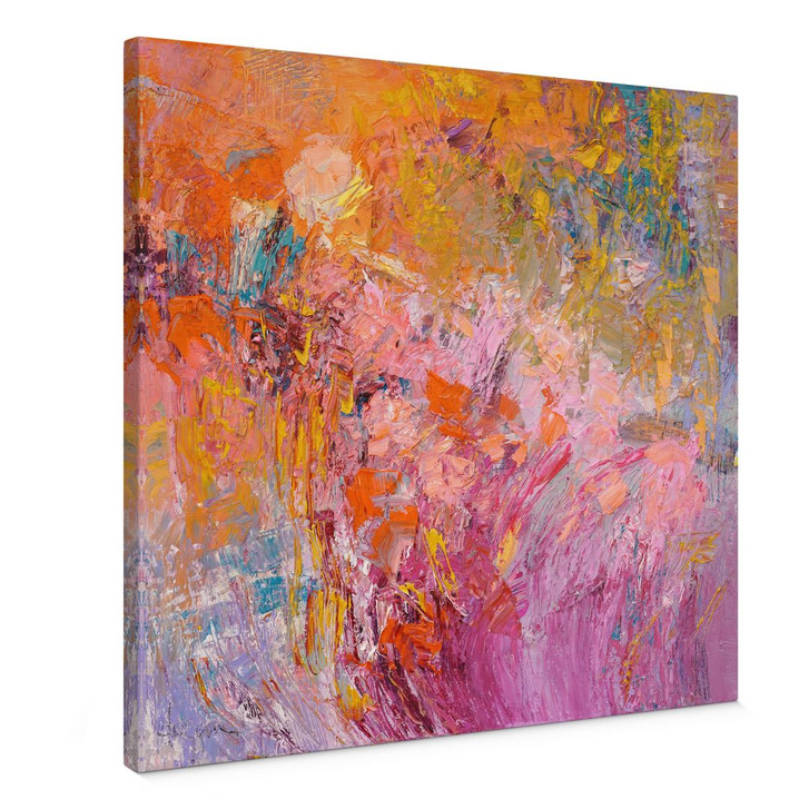 Leinwandbild Abstrakter bunter Rosengarten - Fagan - Quadratisch - WA426498