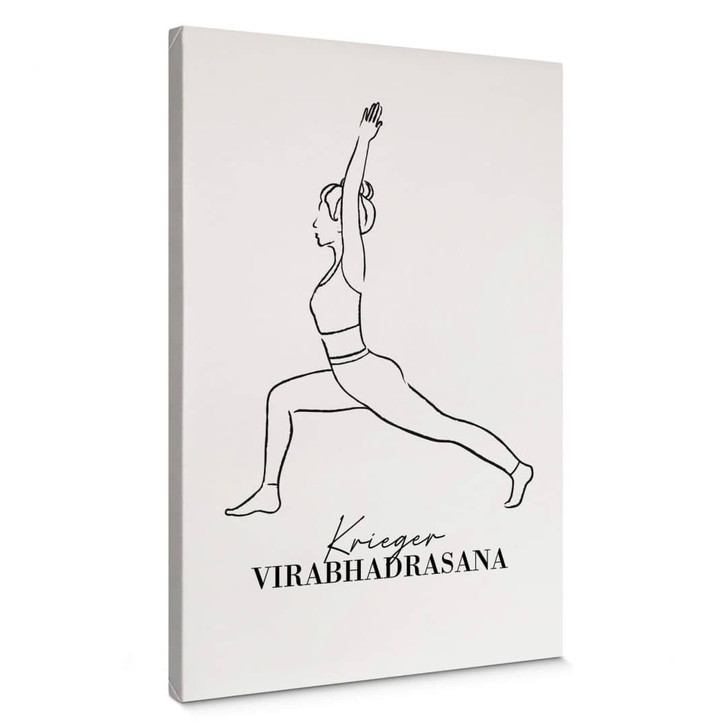 Leinwandbild Yoga - Krieger - Line Art - WA327619