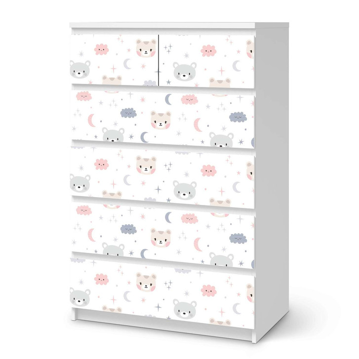Möbel Klebefolie IKEA Malm Kommode 6 Schubladen (hoch) - Sweet Dreams - CR113796