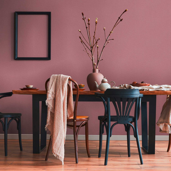 Unitapete Dunkelrot - Einfarbige Strukturtapete - Vliestapete Designer - WA395819