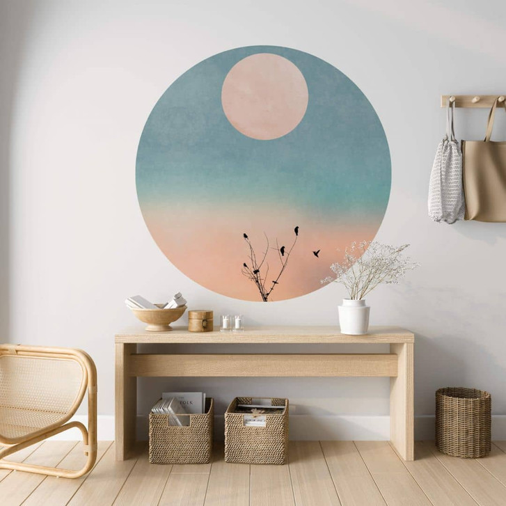 Wandtattoo Kubistika - Warmer Morgen - Rund - WA312586