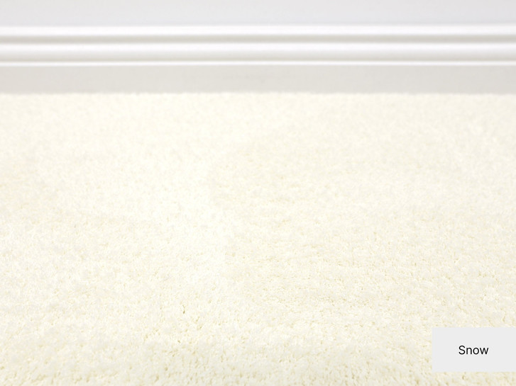 Yuki Velours Teppichboden Meterware in Snow - TS497372