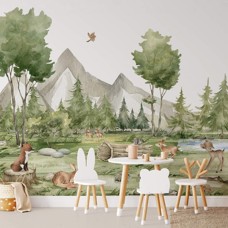 Fototapete Oliver Robins - Niedliche Tiere im Wald - WA398742