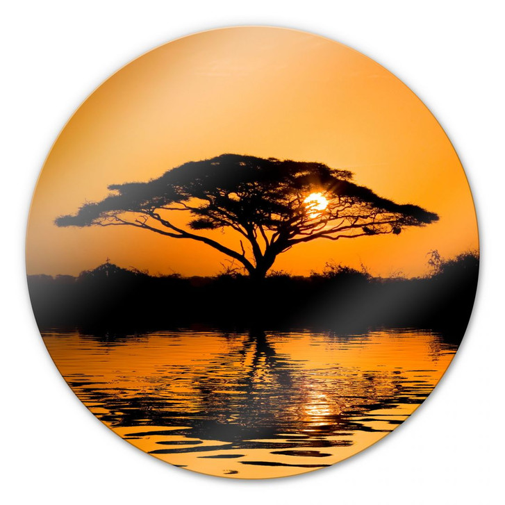 Glasbild Afrika - rund - WA120491