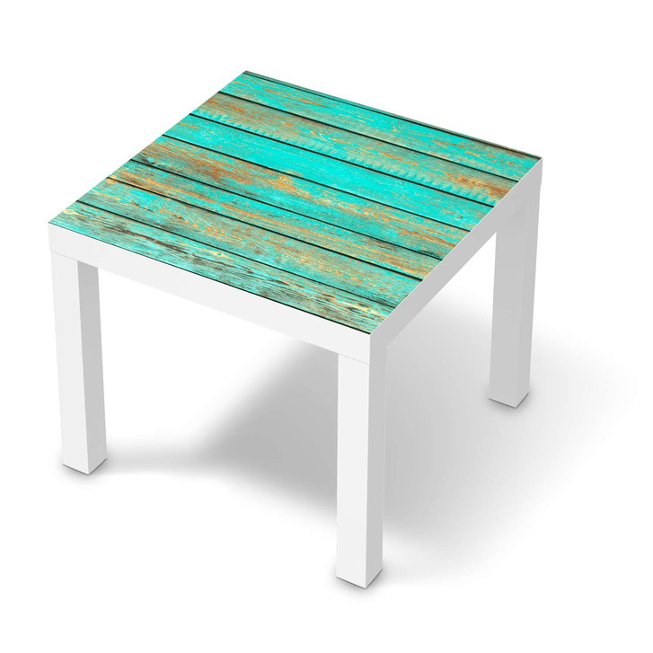 Möbelfolie IKEA Lack Tisch 55x55cm - Wooden Aqua - CR115930