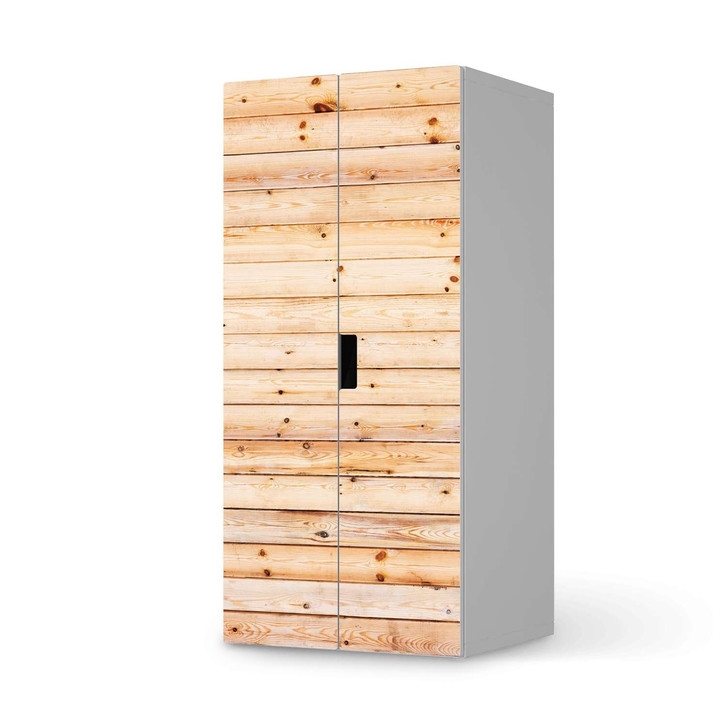 Möbelfolie IKEA Stuva / Malad Schrank - 2 grosse Türen - Bright Planks - CR117930