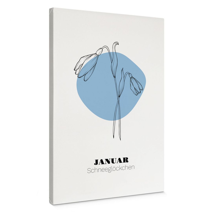 Personalisierbares Leinwandbild Monatsblume Januar - WA486763