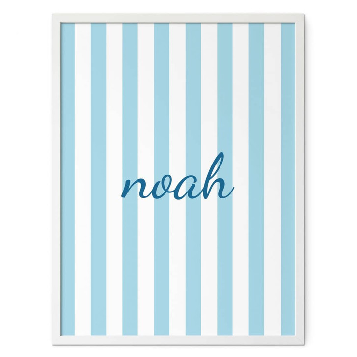 Personalisierbares Poster Streifen blau - WA486943