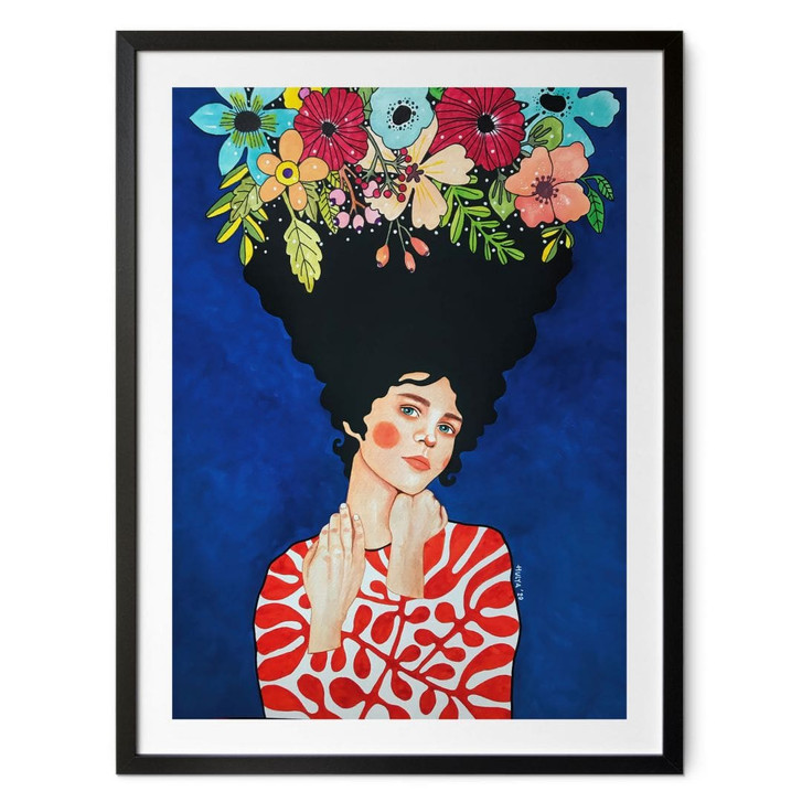 Poster Frau mit Blütenpracht im Haar - Hülya - WA498521