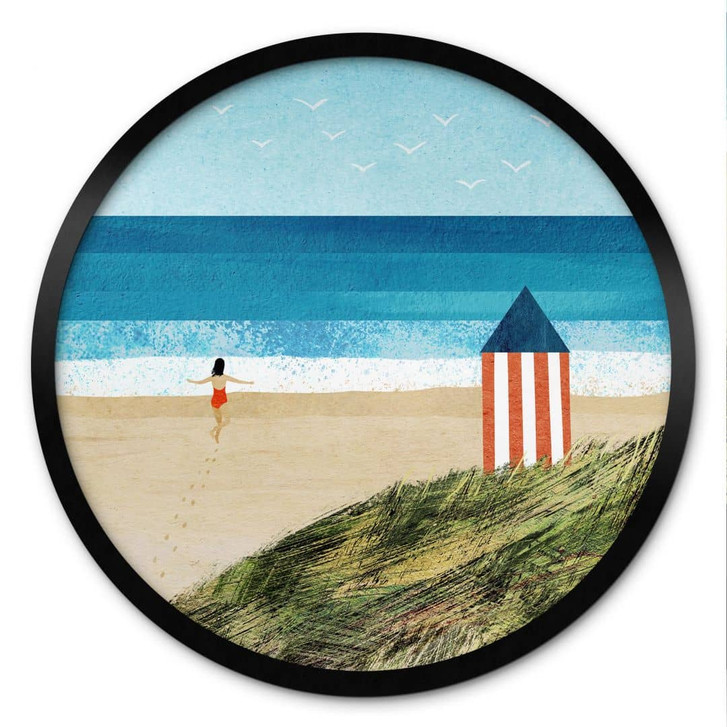 Poster Urlaub am Meer mit Dünenblick - Rivers - Rund - WA473784