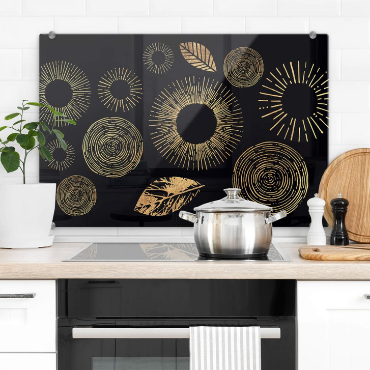 Spritzschutz Kubistika - Schimmer in der Dunkelheit - WA312240