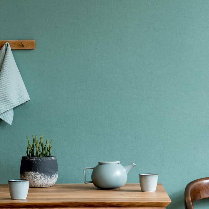Vliestapete mit leichter Struktur grün Uni - WA446277