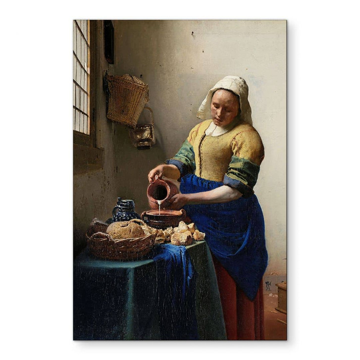 Wandbild Vermeer - Das Mädchen mit dem Milchkrug - Alu-Dibond - WA423291