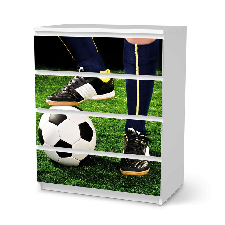 Folie IKEA Malm Kommode 4 Schubladen - Fussballstar - CR105608