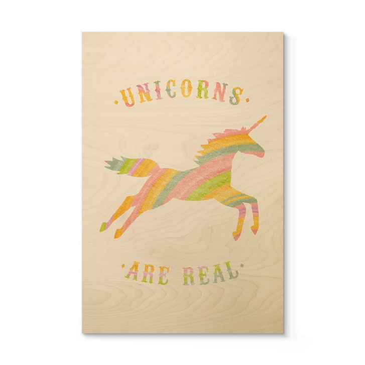 Holzbild Bodart - Einhörner sind echt - WA401410