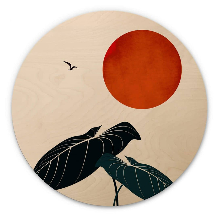 Holzbild Kubistika - Träume in der Nacht - Rund - WA333012